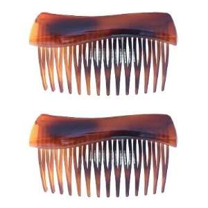   Hold Hair And A Wave Top To Show Off Hair In Tortoise Shell Combs Pair