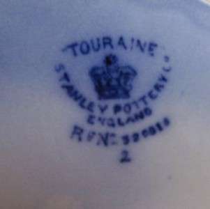 Stanley Pottery Flow Blue Touraine 8.75 Plate  