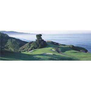  Torrey Pines Hole No. 6 Panorama Golf Picture Framed