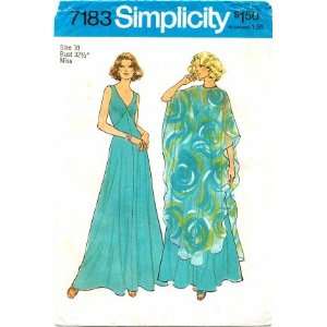  Simplicity 7183 Sewing Pattern Misses Poncho & Dress Size 