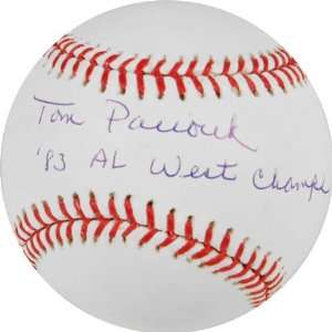 Tom Paciorek Autographed Baseball  Details 83 AL West 