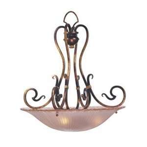   Lighting 442612 Firenze 4 Light Chandelier, Torched