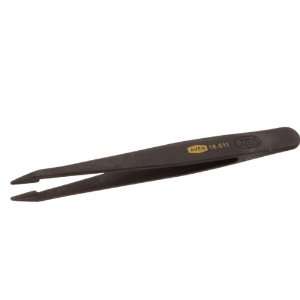   Pattern 2A Straight Flat Rounded Tip Tweezer, Plastic, 4 1/2 Length