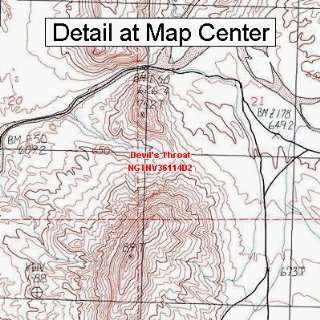  USGS Topographic Quadrangle Map   Devils Throat, Nevada 