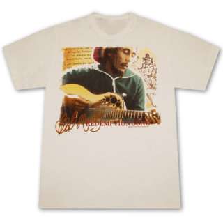 Bob Marley Redemption Off White Graphic Tee Shirt  