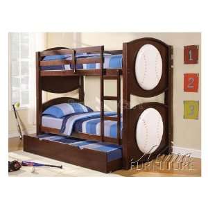   All Star Baseball Bunk Bed with Trundle 11952 11959