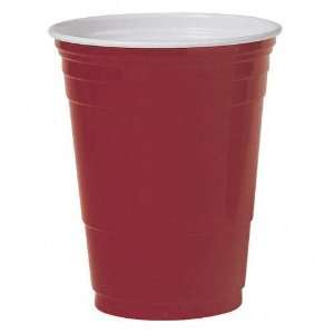 Party Cups, Plastic, 16 oz., 1000/CT, Red, Sold as 1 