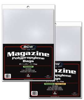 100 BCW Resealable Magazine Bags and 100 BCW Board  