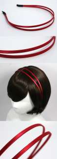 CELEBRITY DOUBLE HAIR HEADBAND GOSSIP GIRL RED HB1052  