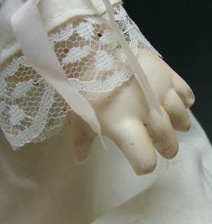   Porcelain Baby Doll Baptism Lace Dress Gown Collectible Doll  