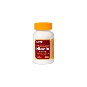  Niacin 1000 mg, Timed Release, 100 Tablets, Watson Rugby 