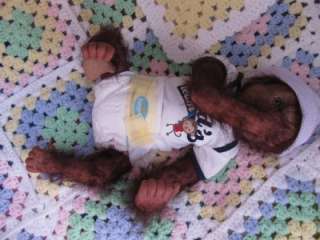   Lifelike Newborn Realistic baby Chimpanzee Monkey Orangutan Chimp OOAK