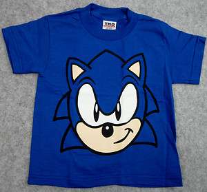 SONIC The Hedgehog T shirt Childrens Youth SEGA Gaming Mascot Boys Tee 