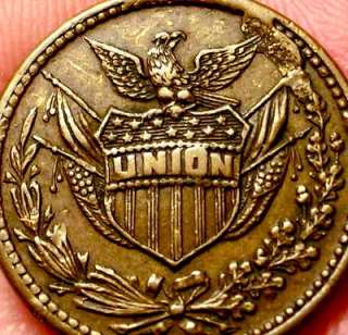 OLD US COINS CIVIL WAR TOKEN 1860s FANTASTIC PIECE  