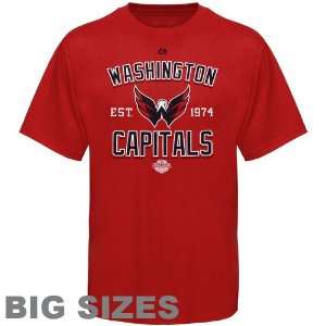 NHL Majestic Washington Capitals Big Sizes Athletic Streamline T Shirt 