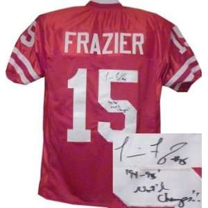  Tommie Frazier signed Nebraska Cornhuskers Red Custom 