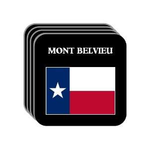  US State Flag   MONT BELVIEU, Texas (TX) Set of 4 Mini 