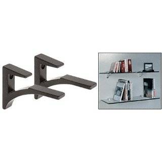 CRL Black   Aluminum Glass Shelf Bracket for 3/8 to 1/2 Glass 