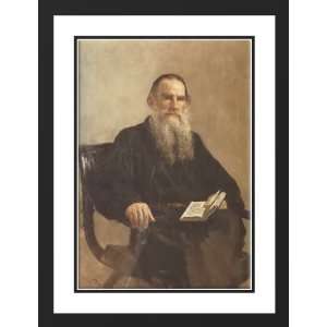   Framed and Double Matted Portrait of Leo Tolstoy