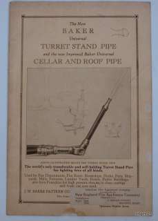 Fire Dept Equipment Supply Baker Turret Stand Pipe cat  