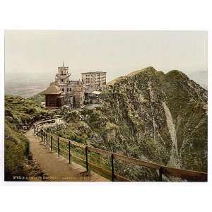  Photochrom Reprint of Lugano, Monte Generoso Hotel, Tessin 