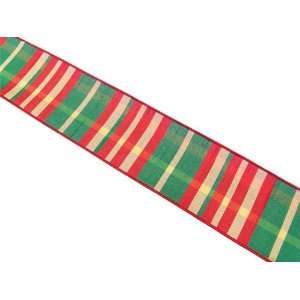  Eco Country Red & Green Christmas Plaid Polyester Ribbon 2 