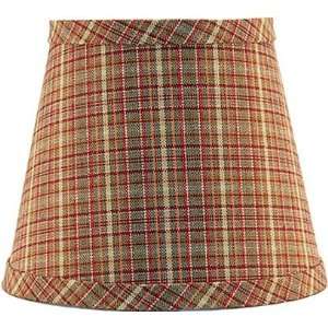  Sage Red and Gold Plaid Shade 8x14x10.25 (Spider)
