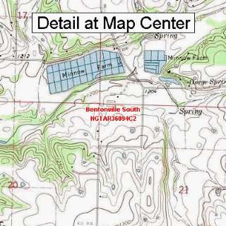  USGS Topographic Quadrangle Map   Bentonville South 