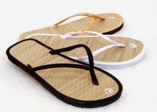 Bamboo Sandals Women Beach Flip Flops Light Flats Shoes  