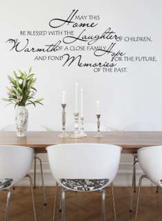 HOME BLESSED QUOTE VINYL WALL DECAL STICKER ART  DECOR 894708001205 