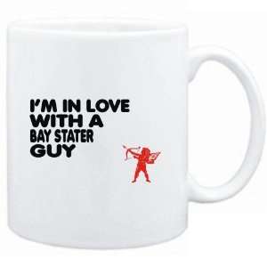 Mug White  I AM IN LOVE WITH A Bay Stater GUY  Usa States  