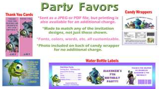 Monsters Inc. Inc 2 Movie ~ Birthday Party Ticket Invitations 