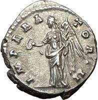 ANTONINUS PIUS 140AD Quality Ancient Silver Roman Coin VICTORY ANGEL 