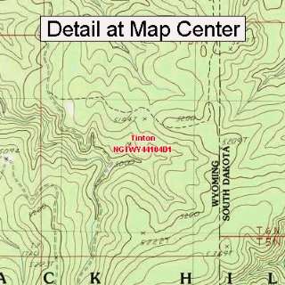 USGS Topographic Quadrangle Map   Tinton, Wyoming (Folded/Waterproof 