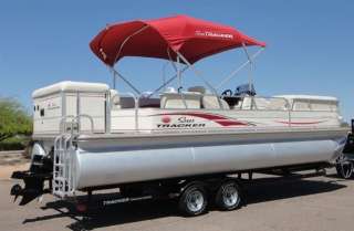  07 25FT SUNTRACKER TRI TOON PARTY BARGE V6 IN/OUTBOARD 