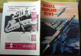 VINTAGE MODEL AIRPLANE NEWS MAGAZINE AUGUST 1956 SUPER SABRE N 