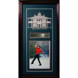  Tiger Woods 8X11 Collage   Masters Etch Piece In Vertical 