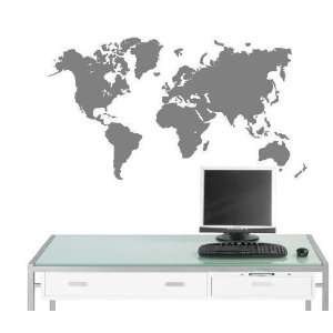    Vinyl Wall Decal Stickers World Map Graphic 