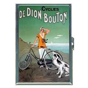  Antique French Bicycle Poster ID Holder, Cigarette Case or 