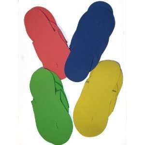  Pedicure Foam Slippers / Thongs 50 Pairs Assorted Colors Beauty