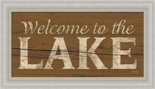 Welcome to the Lake Beach House Sign Cottage Art  