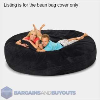   Giganti XL Sac Microsuede Cover for Bean Bag Chair   Black  