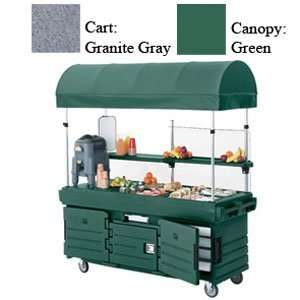  Granite Gray Cambro CamKiosk KVC854C Vending Cart with 4 