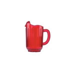   6010 22   Deluxe Three Lip Pitcher, 60 oz, Polycarbonate, Ruby Red