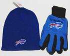 Buffalo Bills NFL Football Winter Blue Beanie Hat And G
