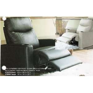  Black or Taupe leather theatre seating group single 