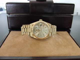 ROLEX OYSTER PERPETUAL DAY DATE 18038 GOLD 18k 36mm PAPERS BOX 