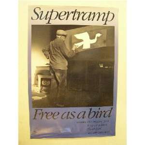   Super Tramp Man Drawing Painting Bird Poster 