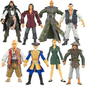   Pirates of the Caribbean 3 8 Piece Action Figure Set 