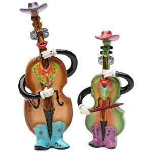 Appletree Design Fiddler and Country Bass Salt and Pepper Set, 5 Inch 